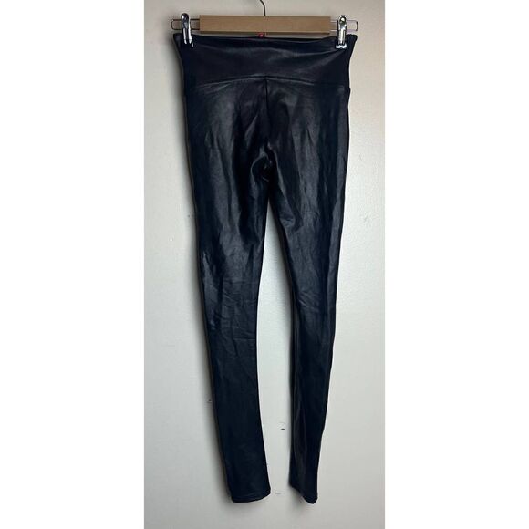 Spanx Black Faux Leather Leggings Sz. S - Picture 4 of 7